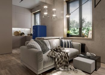 Letisztult, modern, kényelmes otthonná változott a 33m2-es egyszobás lakás