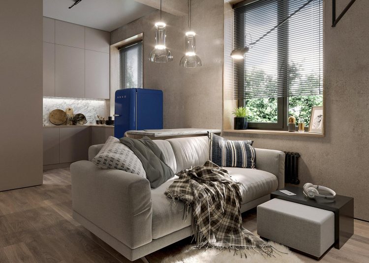 Letisztult, modern, kényelmes otthonná változott a 33m2-es egyszobás lakás