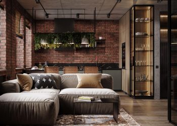 Nem kellett nagy alapterület a férfias, markáns, ipari loft hangulathoz