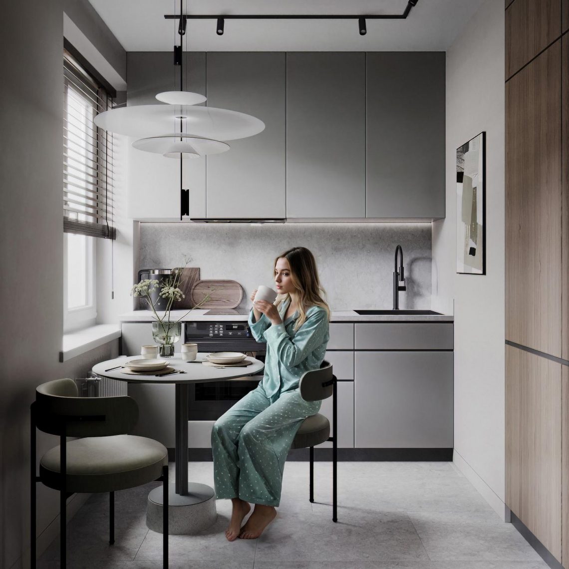 Teljes felújítás és az elosztás javítása, modern design és funkcionális elegancia ötvözése 43m2-en