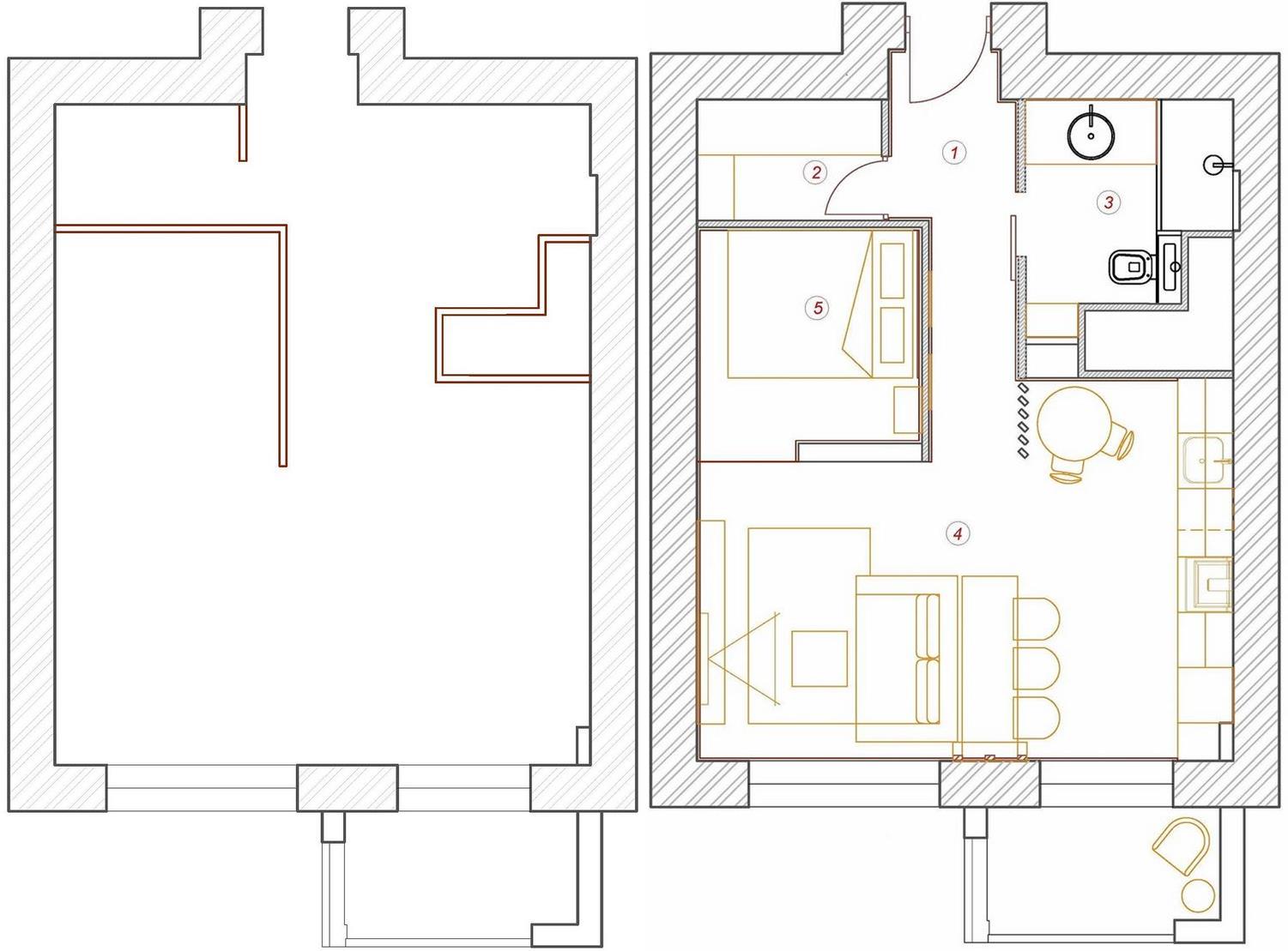 Érdemes-e a loft stílust választani egy kis lakásban? Példa 38m2-en