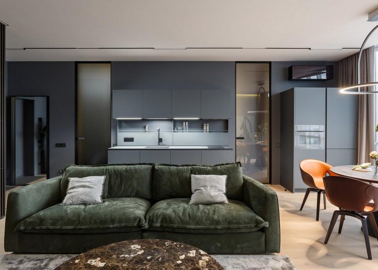 Időtlen és elegáns, minőségre és kényelemre fókuszáló berendezés 69m2-es lakásban