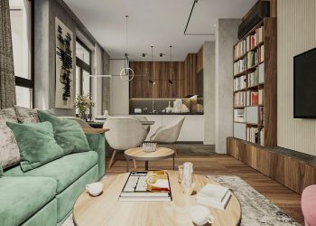 A lakás adottságait maximálisan kihasználó, stílusos berendezés