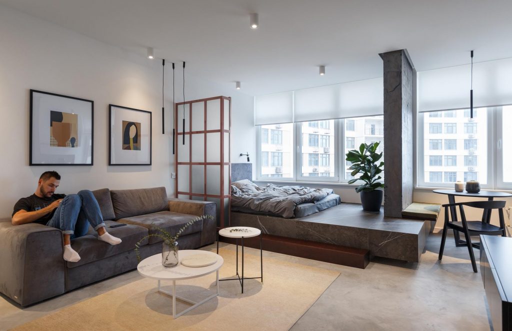 Maximális tér és panoráma a fókuszban - 39m2-es lakás letisztult formákkal