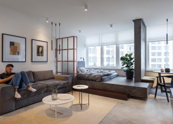 Maximális tér és panoráma a fókuszban - 39m2-es lakás letisztult formákkal