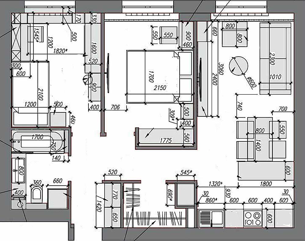 Maximálisan kényelmes és praktikus alaprajz három fő részére 58m2-en