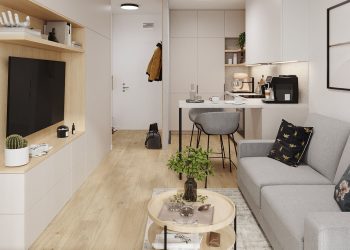 Rendkívül élhetően, ergonomikusan és stílusosan berendezett kis lakás