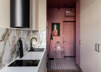 Neoklasszikus stílus és az éretlen füge színe egy pici belvárosi lakásban, 24m2