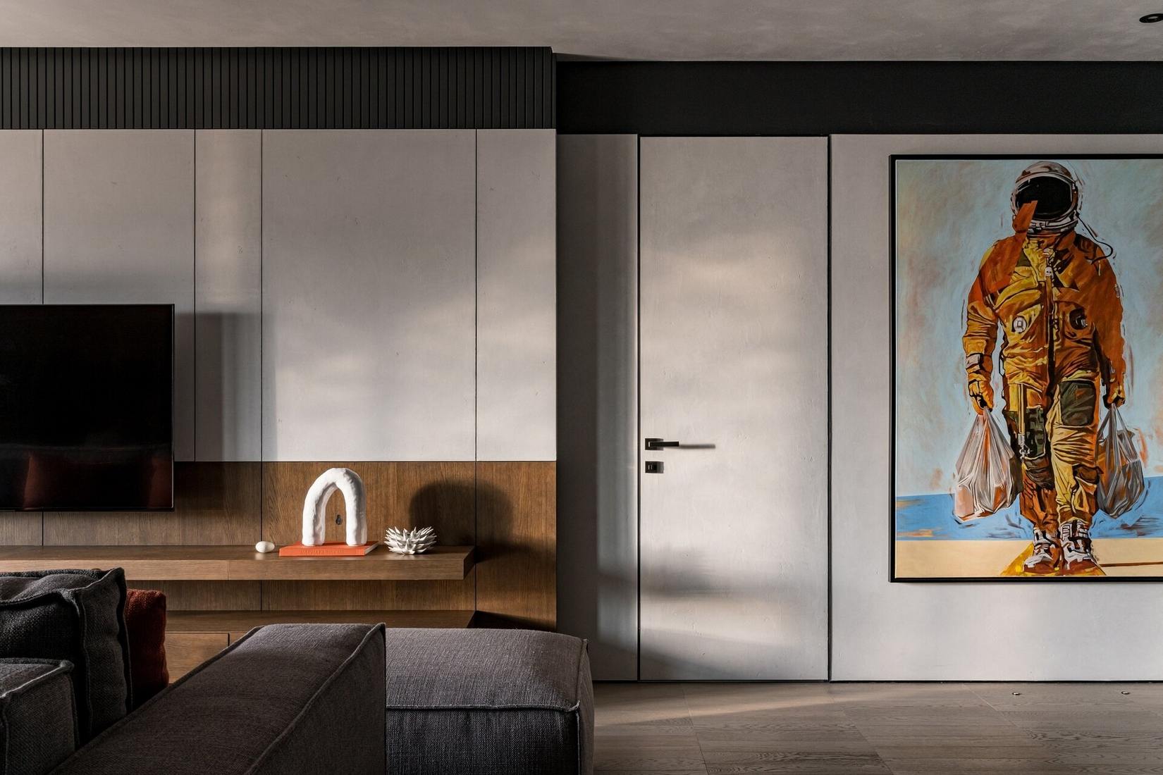 Családi otthon loft, modern és színes elemekkel berendezve, két gyerekszobával Családi otthon loft, modern és színes elemekkel berendezve, két gyerekszobával