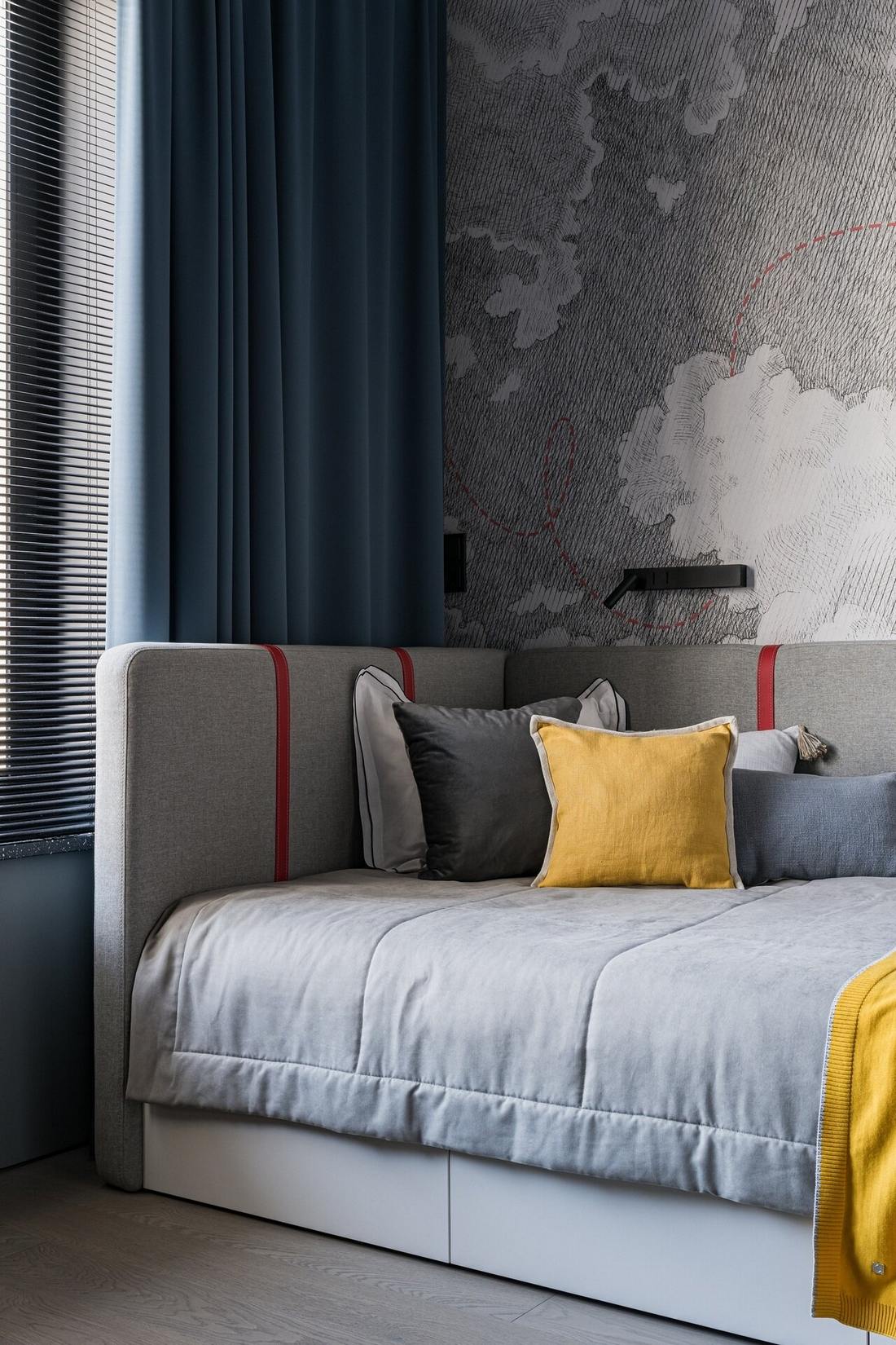 Családi otthon loft, modern és színes elemekkel berendezve, két gyerekszobával Családi otthon loft, modern és színes elemekkel berendezve, két gyerekszobával