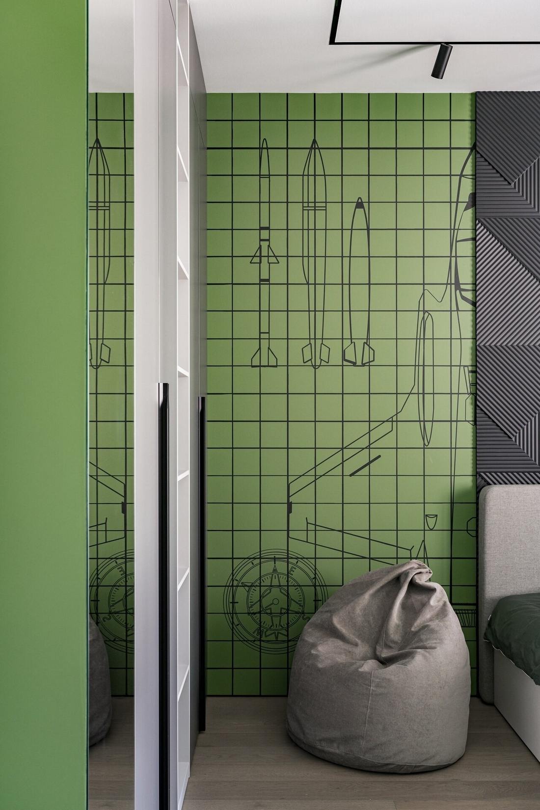 Családi otthon loft, modern és színes elemekkel berendezve, két gyerekszobával Családi otthon loft, modern és színes elemekkel berendezve, két gyerekszobával