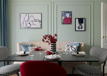 Dekoráció színekkel, mintákkal, formákkal egyszobás kis lakásban