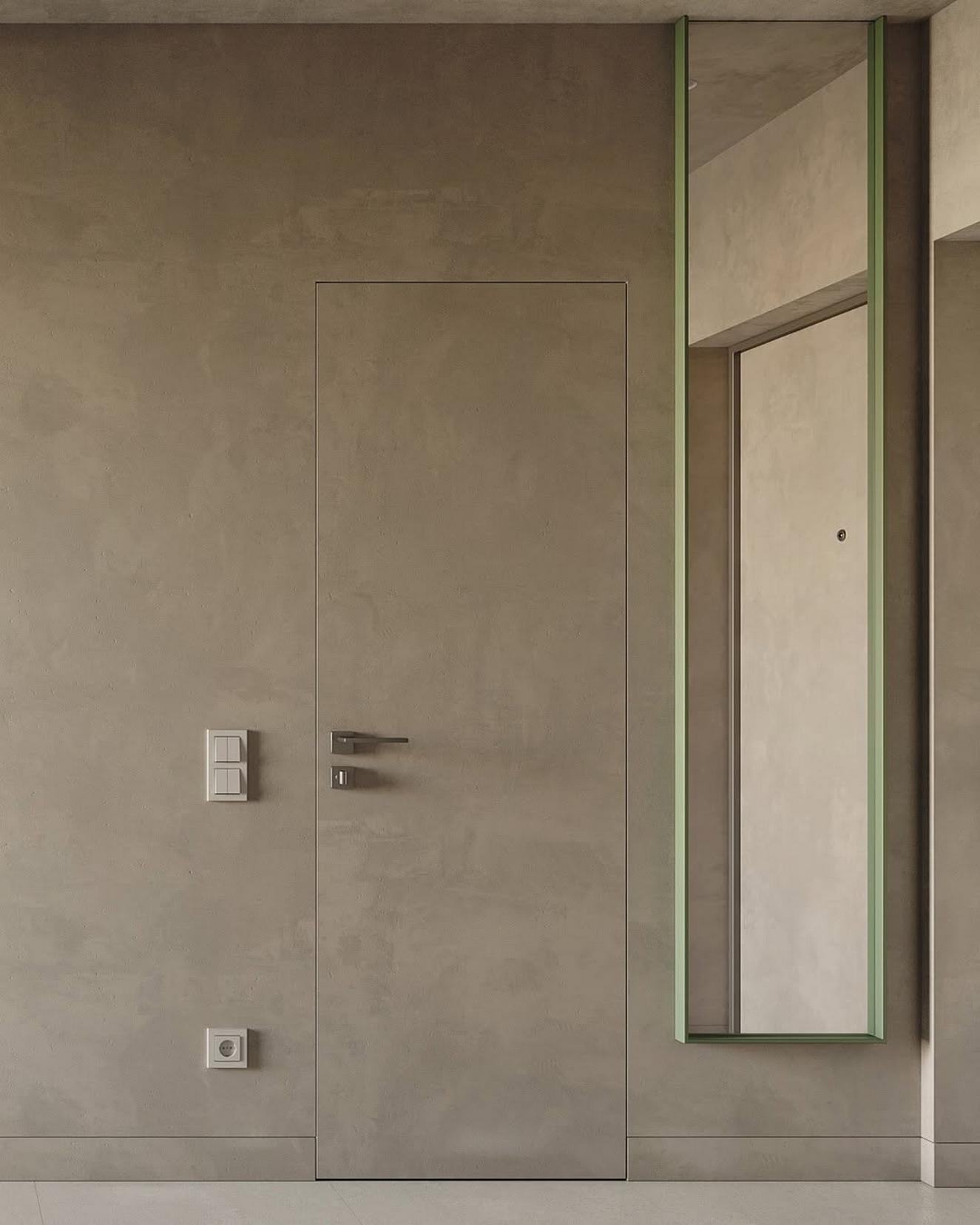 Diáklánynak berendezett 23m2-es lakás lágy szürke, fa és kellemes zöld szín kombinációjával Diáklánynak berendezett 23m2-es lakás lágy szürke, fa és kellemes zöld szín kombinációjával