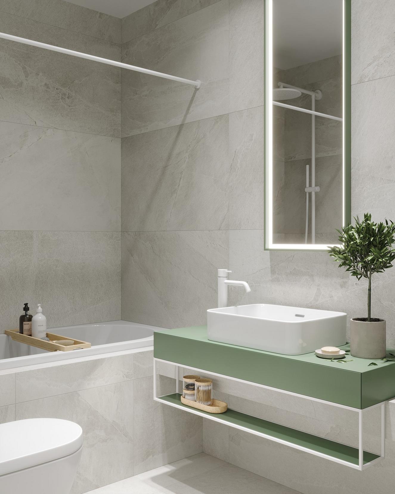 Diáklánynak berendezett 23m2-es lakás lágy szürke, fa és kellemes zöld szín kombinációjával Diáklánynak berendezett 23m2-es lakás lágy szürke, fa és kellemes zöld szín kombinációjával