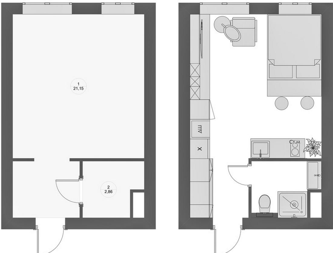 Fiatal jogász férfi mini lakása, stílusos, szigorú, igényes tér 24m2-en Fiatal jogász férfi mini lakása, stílusos, szigorú, igényes tér 24m2-en