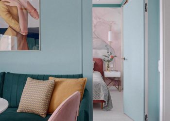 Finom nőies színvilág türkiz és lágy rózsaszín árnyalatokkal