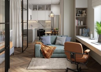 Garzonlakás berendezés fiatal házaspár igényeihez hangolva