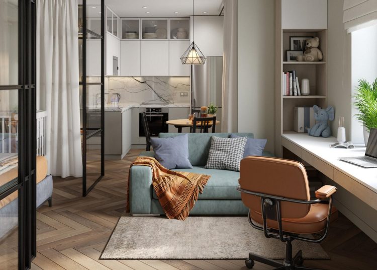 Garzonlakás berendezés fiatal házaspár igényeihez hangolva