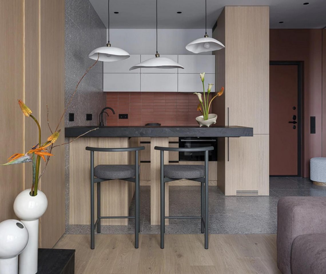 Harmonikus, természetes színvilág, átgondolt, praktikus berendezés