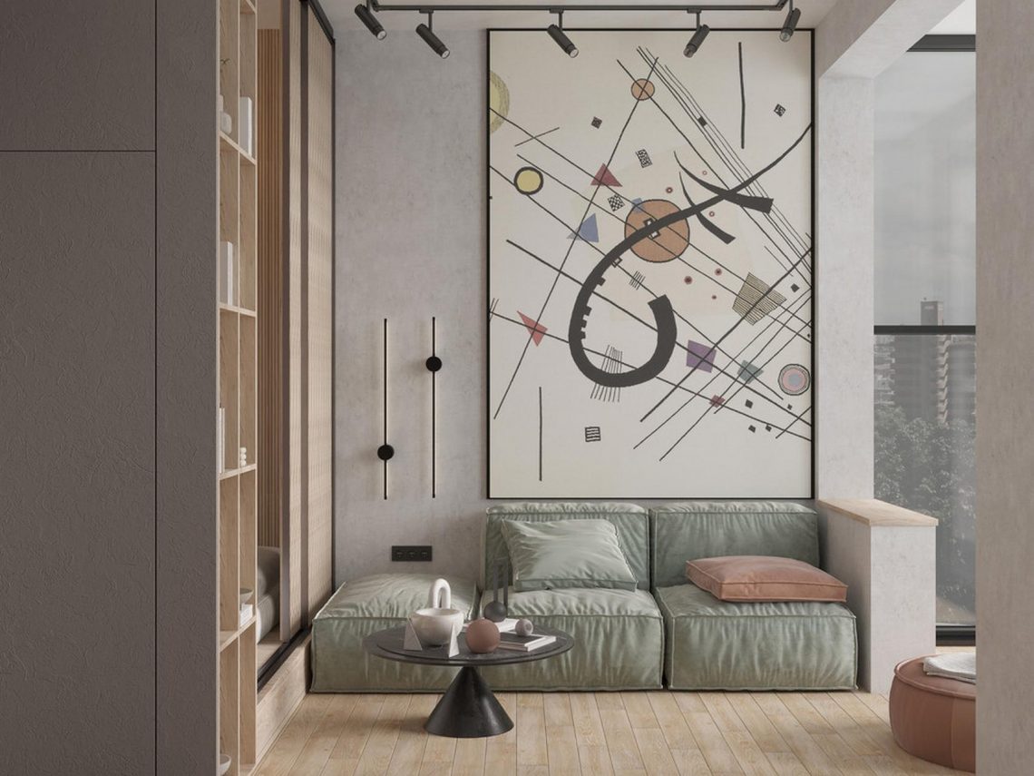 Letisztult formák, semmi felesleges - inspiráló 28m2-es kislakás