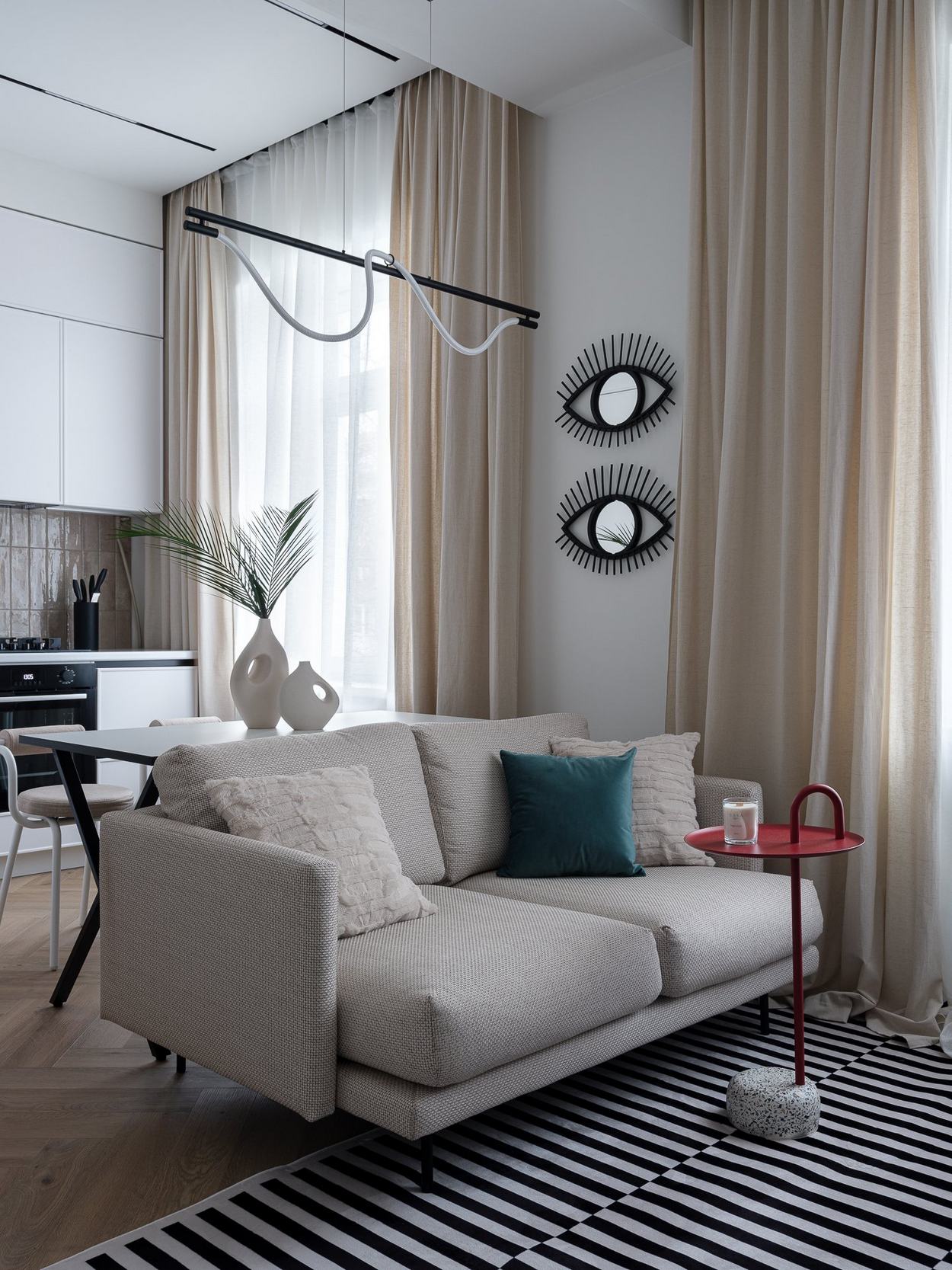 A modern minimalista stílus kis lakásban is jól mutat A modern minimalista stílus kis lakásban is jól mutat