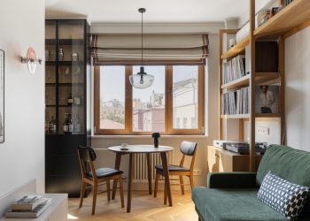 Bor, zene és baráti esték: egyedül élő férfi otthona, 45m2