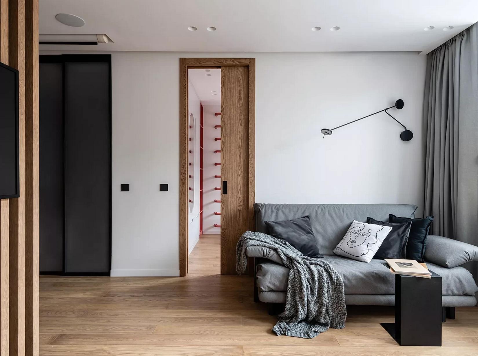 Kis lakás majdnem mint egy háromszobás otthon okos elosztásával, háromfős család 46m2-en Kis lakás majdnem mint egy háromszobás otthon okos elosztásával, háromfős család 46m2-en