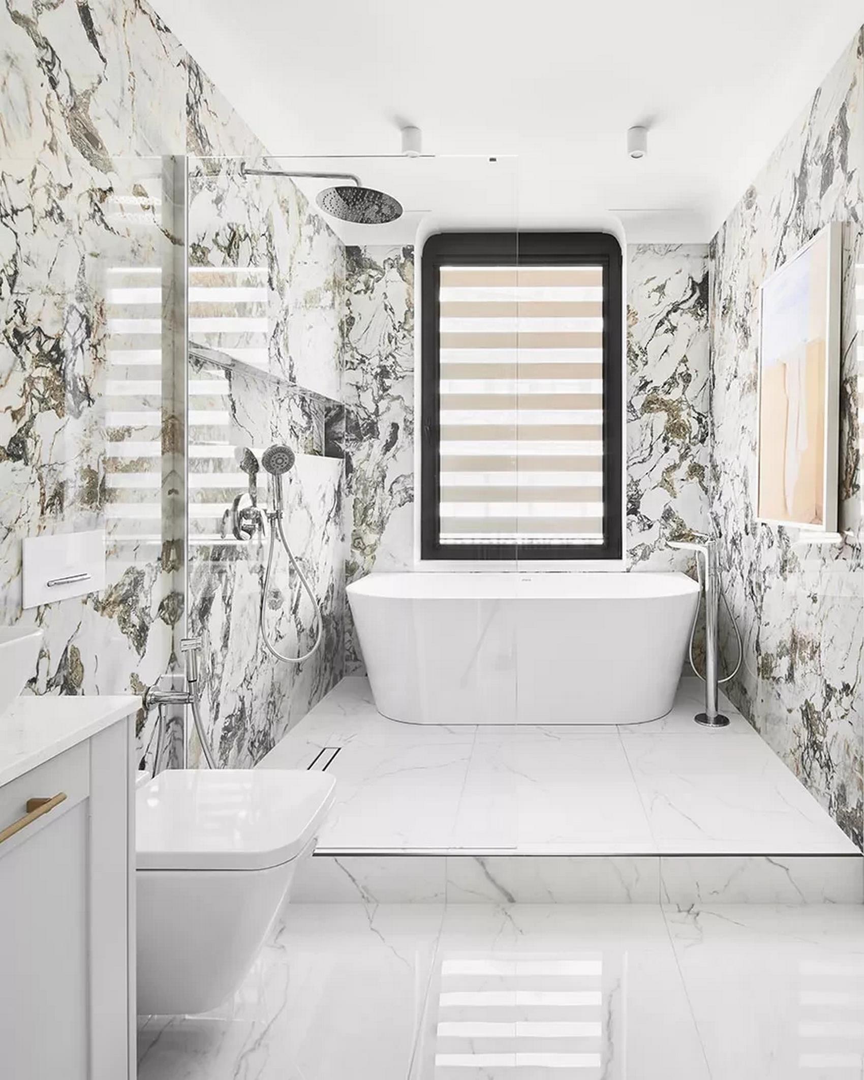 Lakásdekoráció sok fehérrel, modern stílus és klasszikus elemek 52m2-en