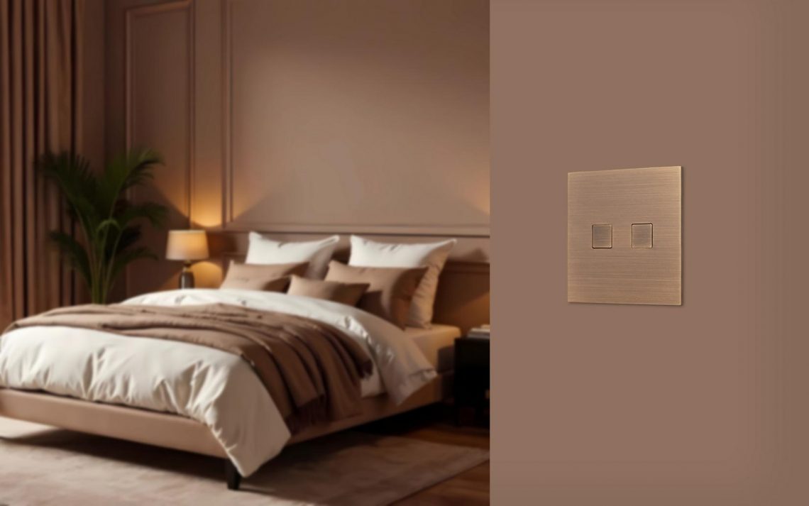 Luxus kapcsolók: a Mocha Mousse színhez illő három exkluzív felület a Meljac-tól