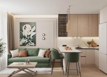 Elegáns lakásberendezés: természetes színek, modern klasszikus stílus