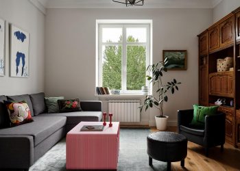 Hangulatosan eklektikus lakás vintage karakterrel téglaházban