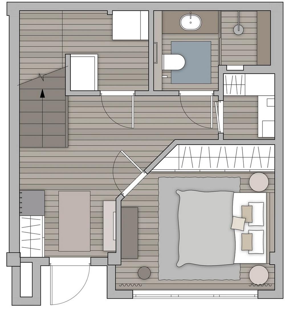 Háromszintes sorház berendezés Mallorca hangulatával, otthonos dekorációval