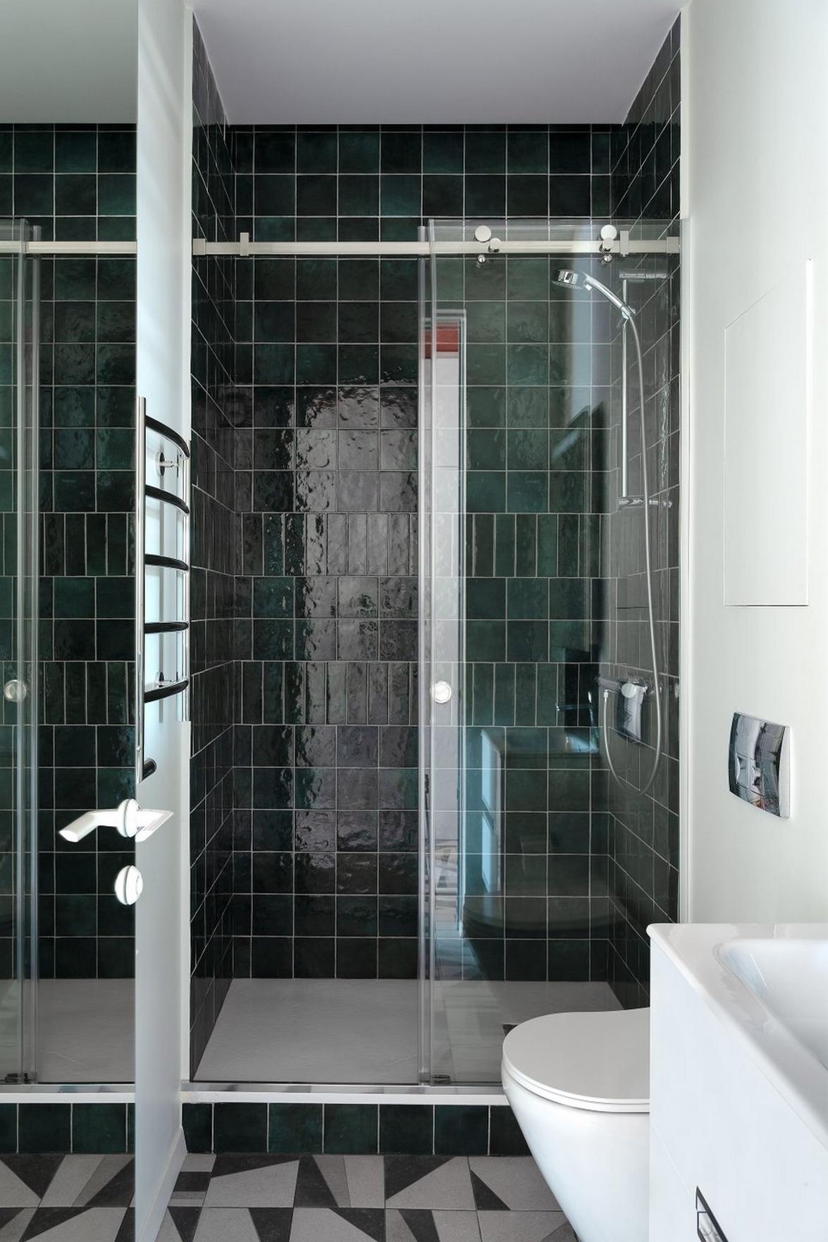 Kis konyhasziget és nyitott, modern, színekkel is díszített tér 40m2-es lakásban Kis konyhasziget és nyitott, modern, színekkel is díszített tér 40m2-es lakásban