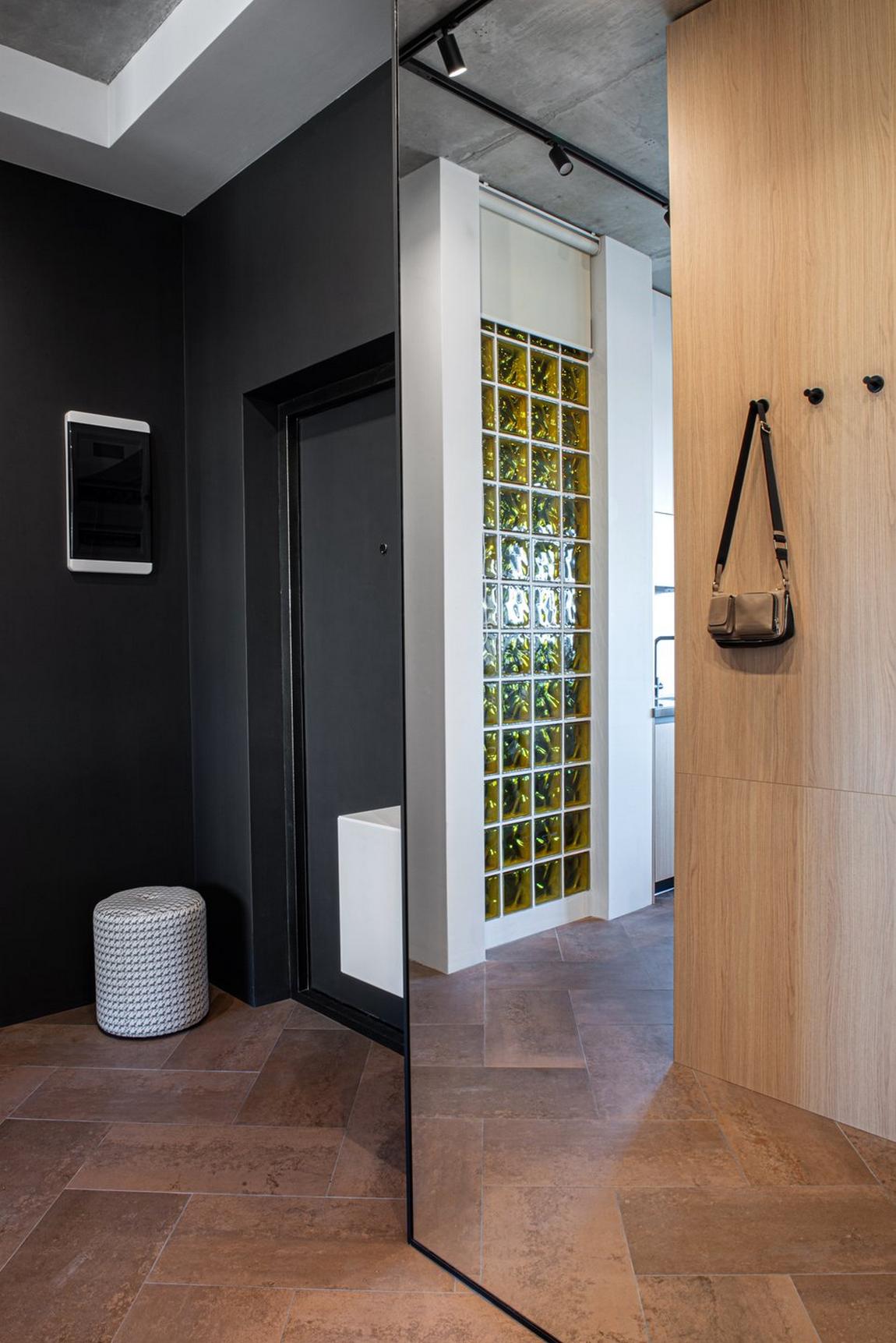 Konyha félsziget lett a lakás központja egy modern, 43m2-es lakásban