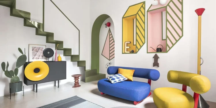 Memphis stílus a lakberendezésben - játékos formák és élénk színek