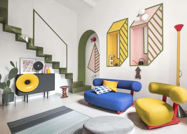 Memphis stílus a lakberendezésben - játékos formák és élénk színek