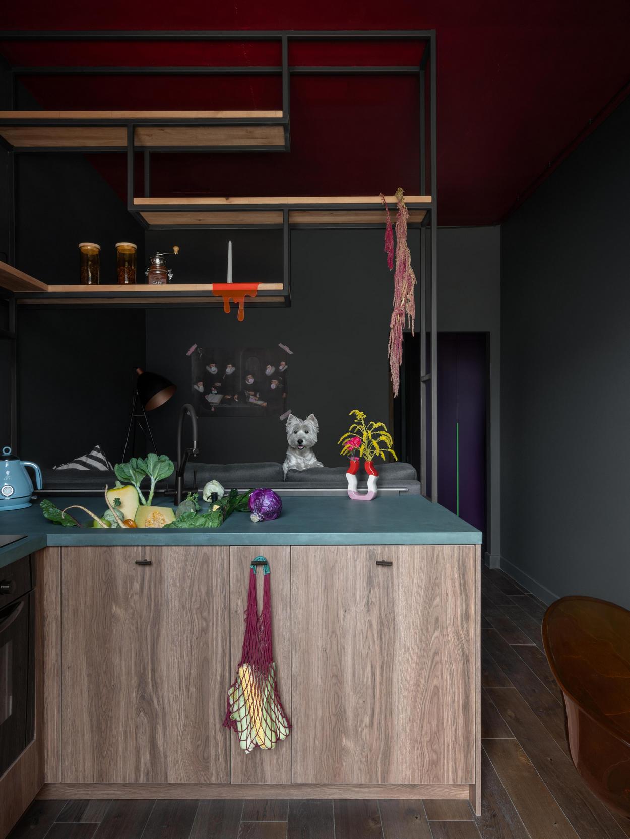 Merész és izgalmas kis otthon különleges, sötét színekkel - fiatal pár 42m2-es lakása