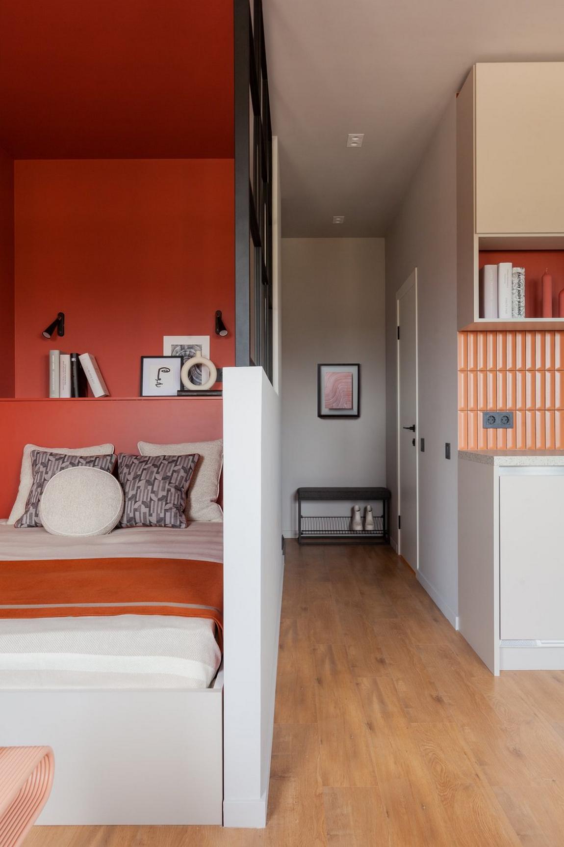 Hogyan ellensúlyozhatod a pici teret élénk, meleg színekkel kis garzonlakásban