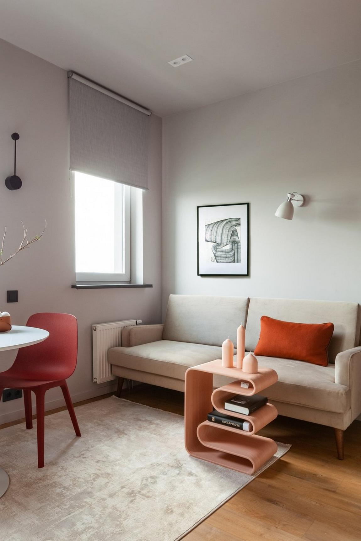 Hogyan ellensúlyozhatod a pici teret élénk, meleg színekkel kis garzonlakásban