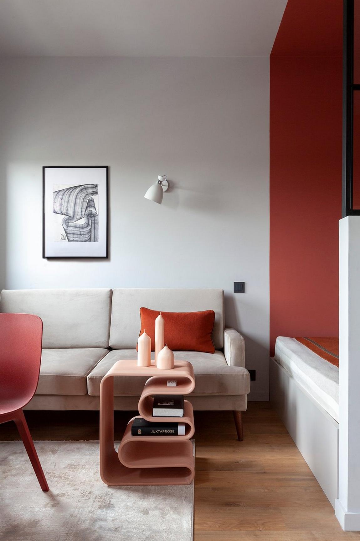 Hogyan ellensúlyozhatod a pici teret élénk, meleg színekkel kis garzonlakásban