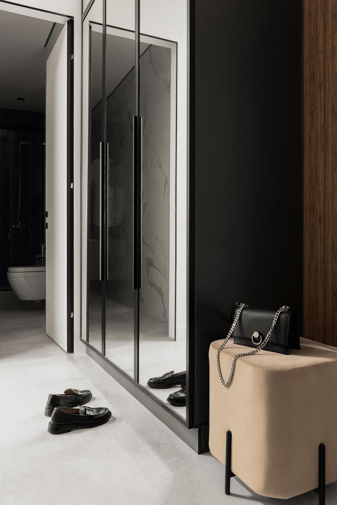 Pasztell monokróm, Japandi elemekkel - kevés természetes fényhez igazított berendezés 50m2-en