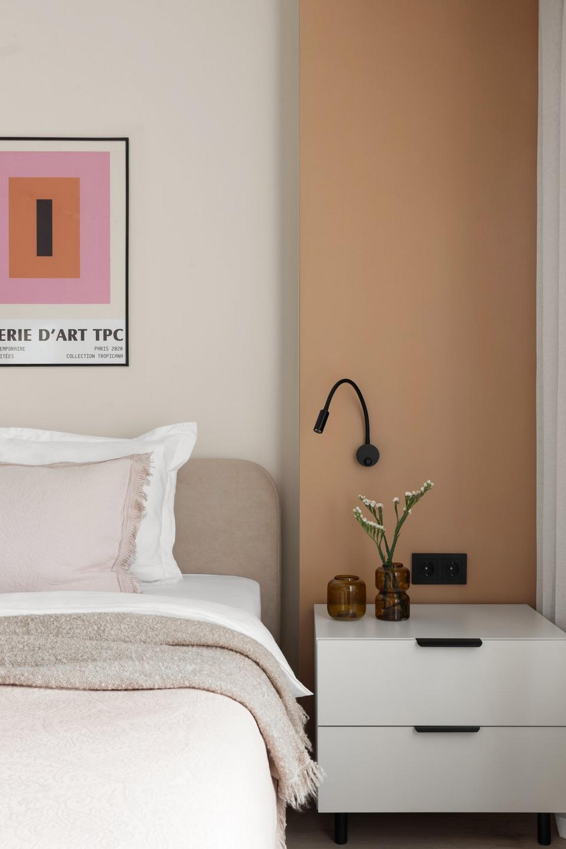 Pasztell monokróm, Japandi elemekkel - kevés természetes fényhez igazított berendezés 50m2-en