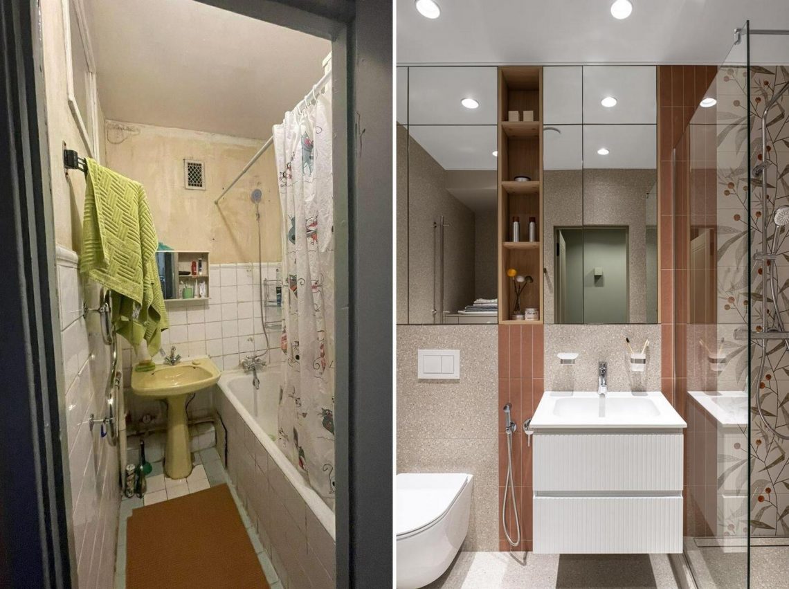 Szörnyű fürdőszoba teljes megújulása: funkcionális és szép megoldások kis helyen