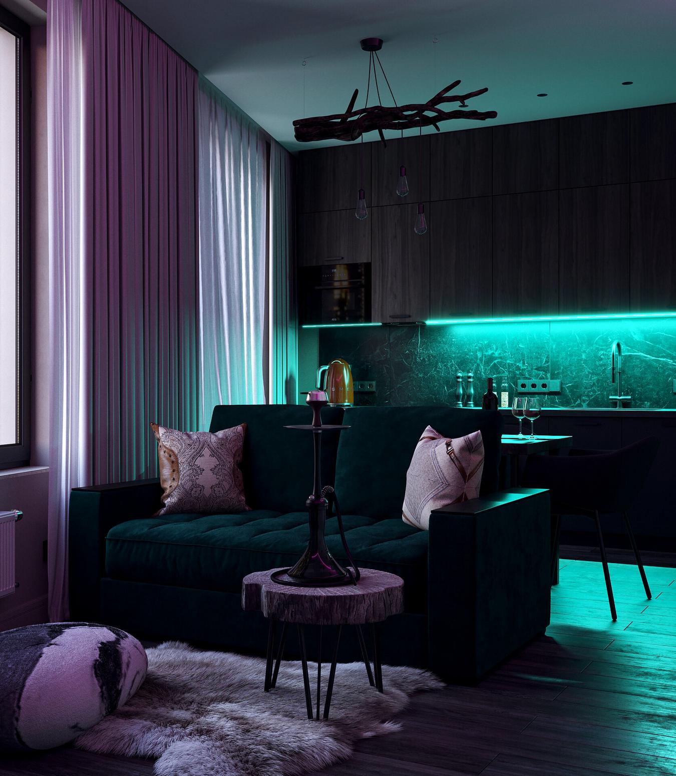 Érdekesen kevert ipari és rusztikus stíluselemek fiatal nő kis lakásában Érdekesen kevert ipari és rusztikus stíluselemek fiatal nő kis lakásában