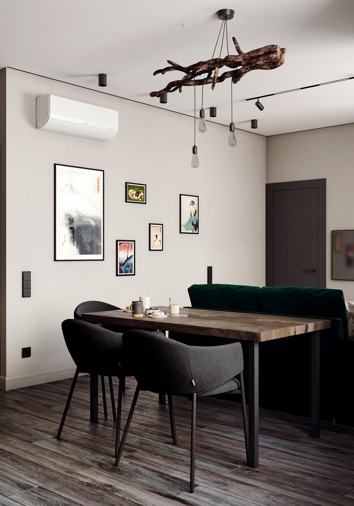 Érdekesen kevert ipari és rusztikus stíluselemek fiatal nő kis lakásában Érdekesen kevert ipari és rusztikus stíluselemek fiatal nő kis lakásában