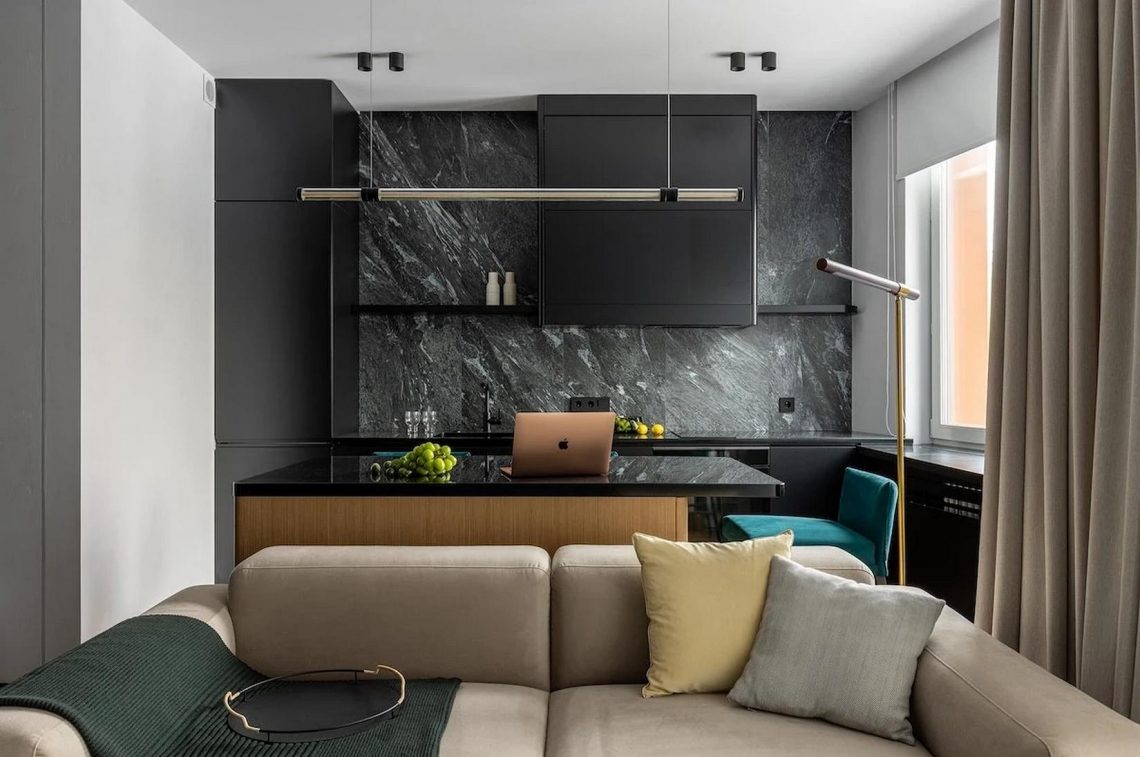 Hogyan rendezte be a fiatal férfi 35m2-es, modern, új építésű lakását