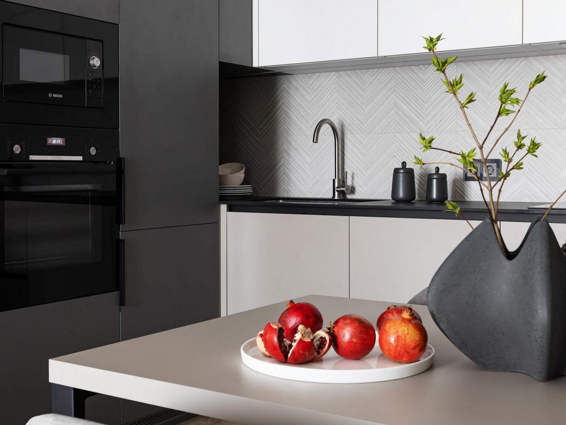 Férfias funkcionalitás, univerzális, kényelmes berendezés 70m2-es lakásban