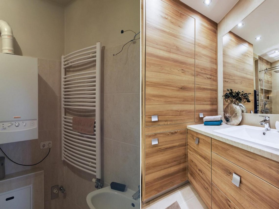 Fürdőszoba felújítás példa Koppány Kata lakberendezőtől: tér és stílus teljes átalakítása