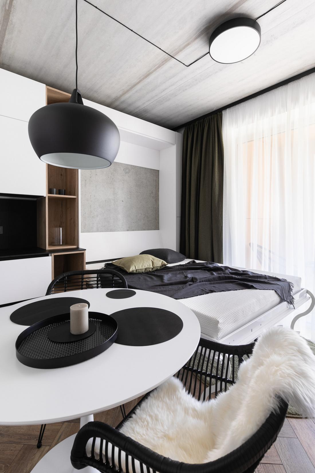 Kifejezetten modern és praktikus berendezés feledteti a kis méretet a fiatalos, 25m2-es lakásban Kifejezetten modern és praktikus berendezés feledteti a kis méretet a fiatalos, 25m2-es lakásban