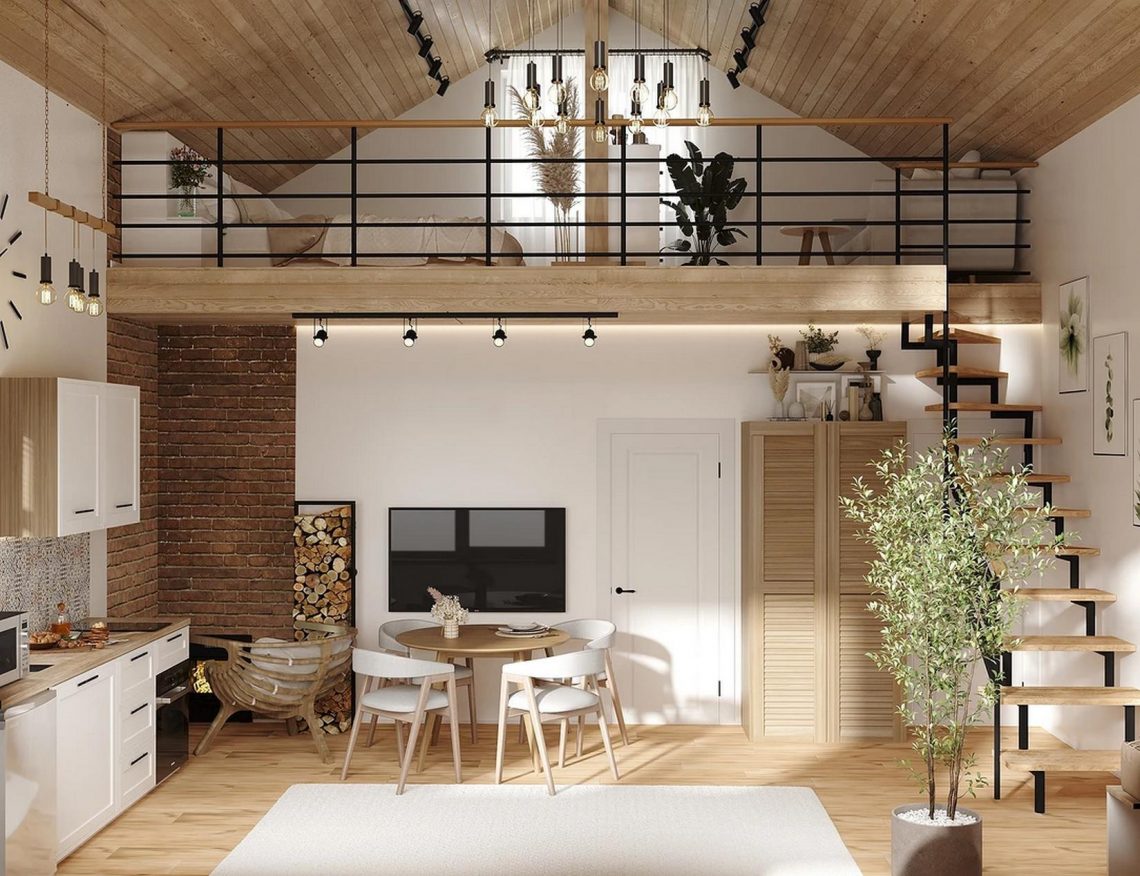 Otthonos kis ház, ami 51m2-en a tágas tér élményét nyújtja